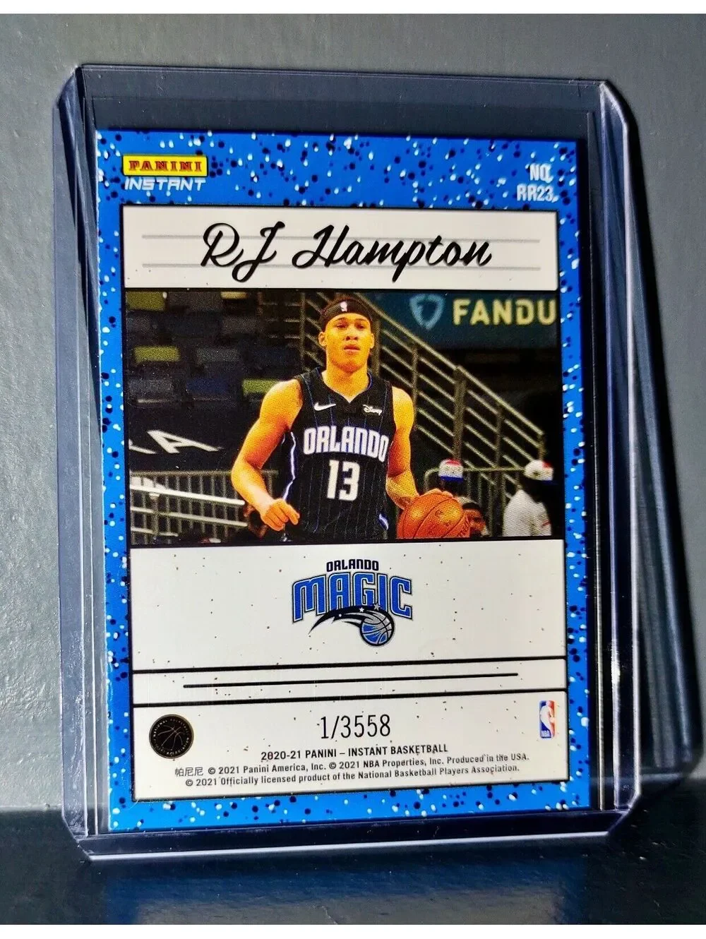 RJ Hampton 2020-2021 Panini NBA Instant #23 Rated Rookie Retro Card 1/3558